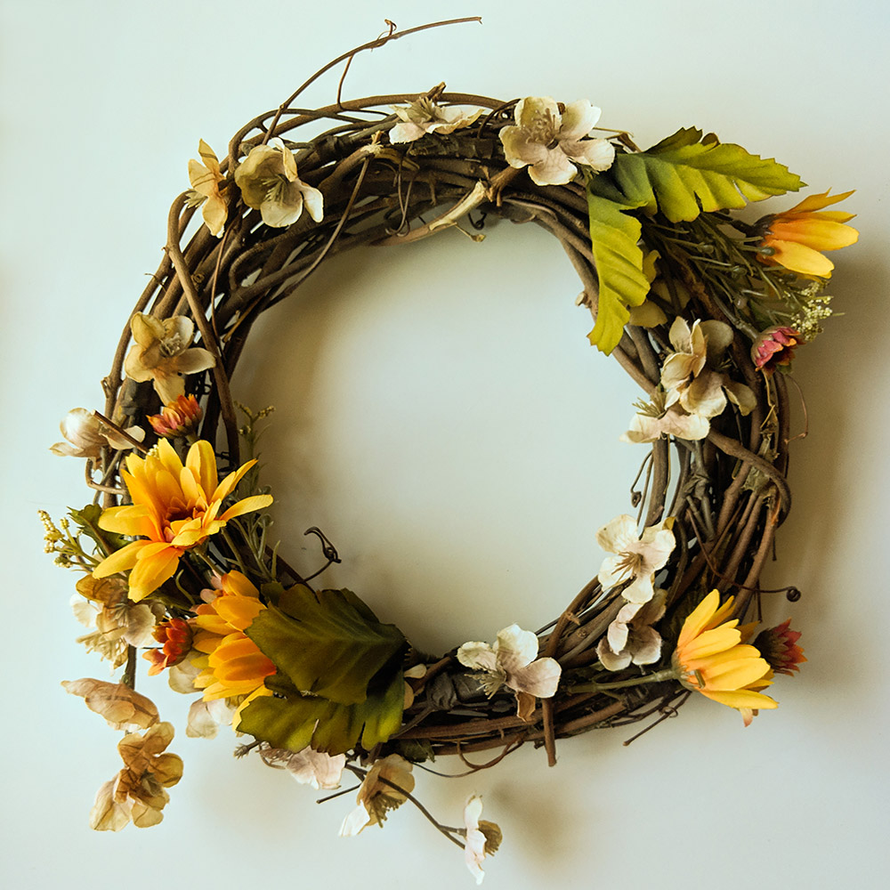 Finished fall wreath