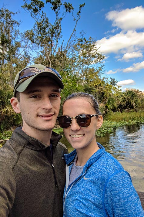 A very Potter Thanksgiving Alex and Cait at Wekiwa Springs