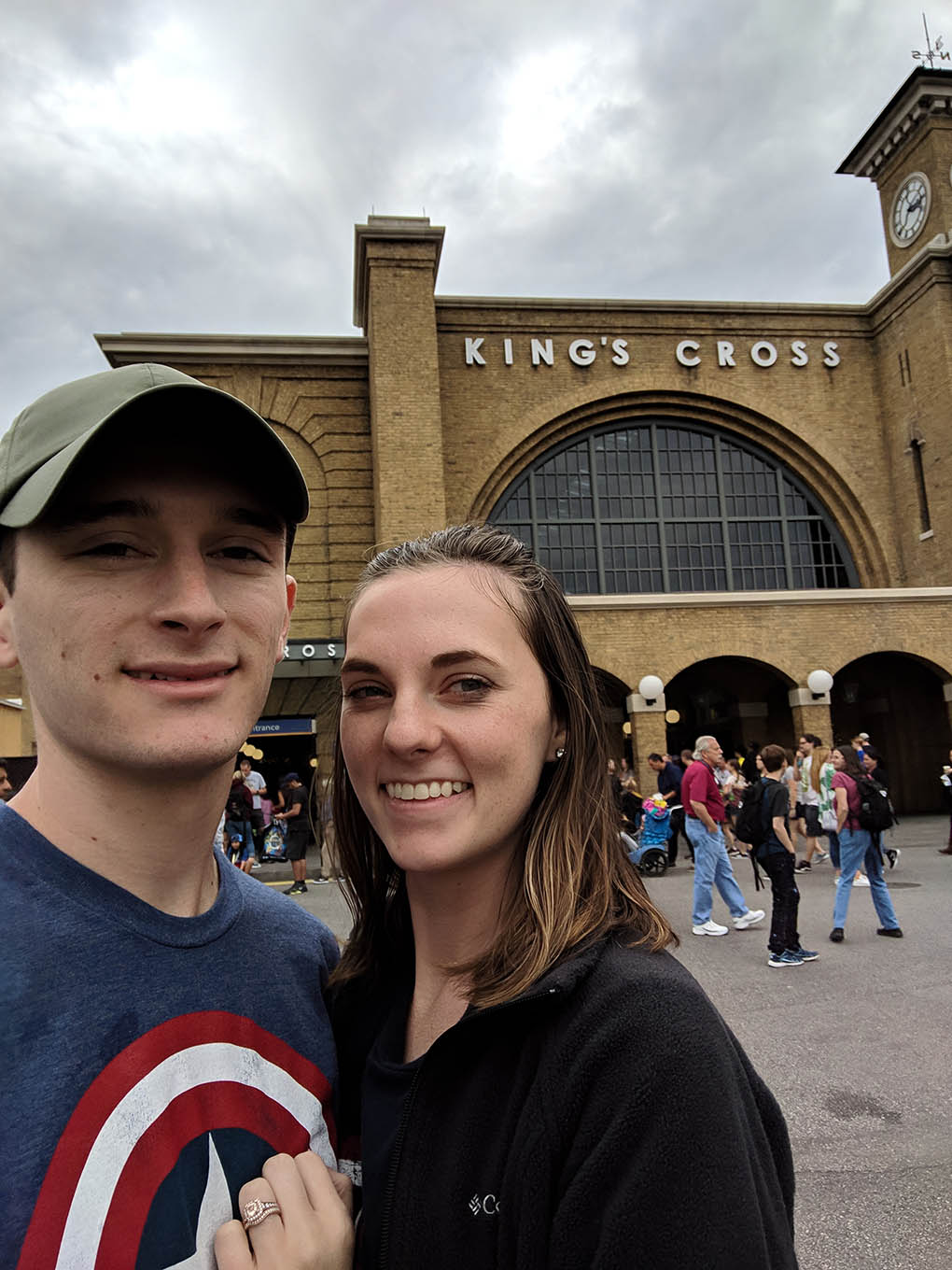 A very Potter Thanksgiving selfie by King's Cross Station