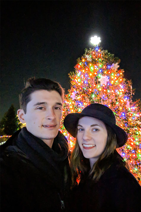 Botanical Gardens Christmas lights tree