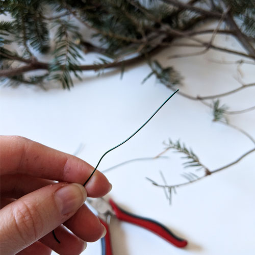 DIY Christmas wreath made from tree trimmings- Sincerely Cait