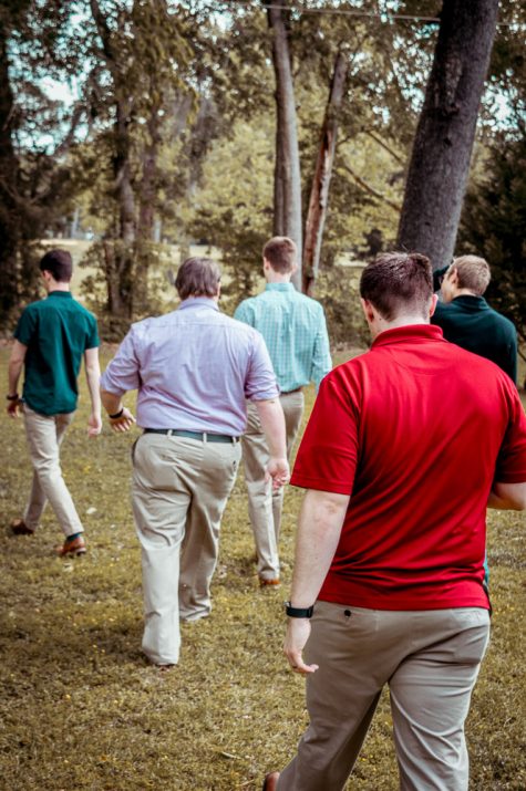 Wedding Shower Groomsmen Walking