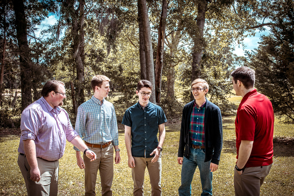 Wedding Shower Groomsmen Chatting