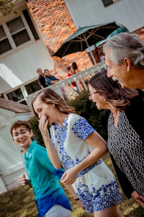 Wedding Shower Bride and Family Walking