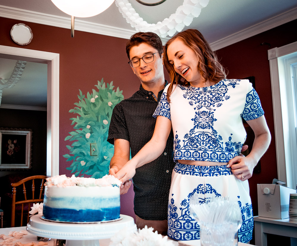 Wedding Shower Cake Cutting