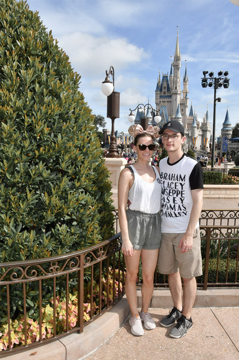 Magic Kingdom Trip_Alex and Cait in front of castle